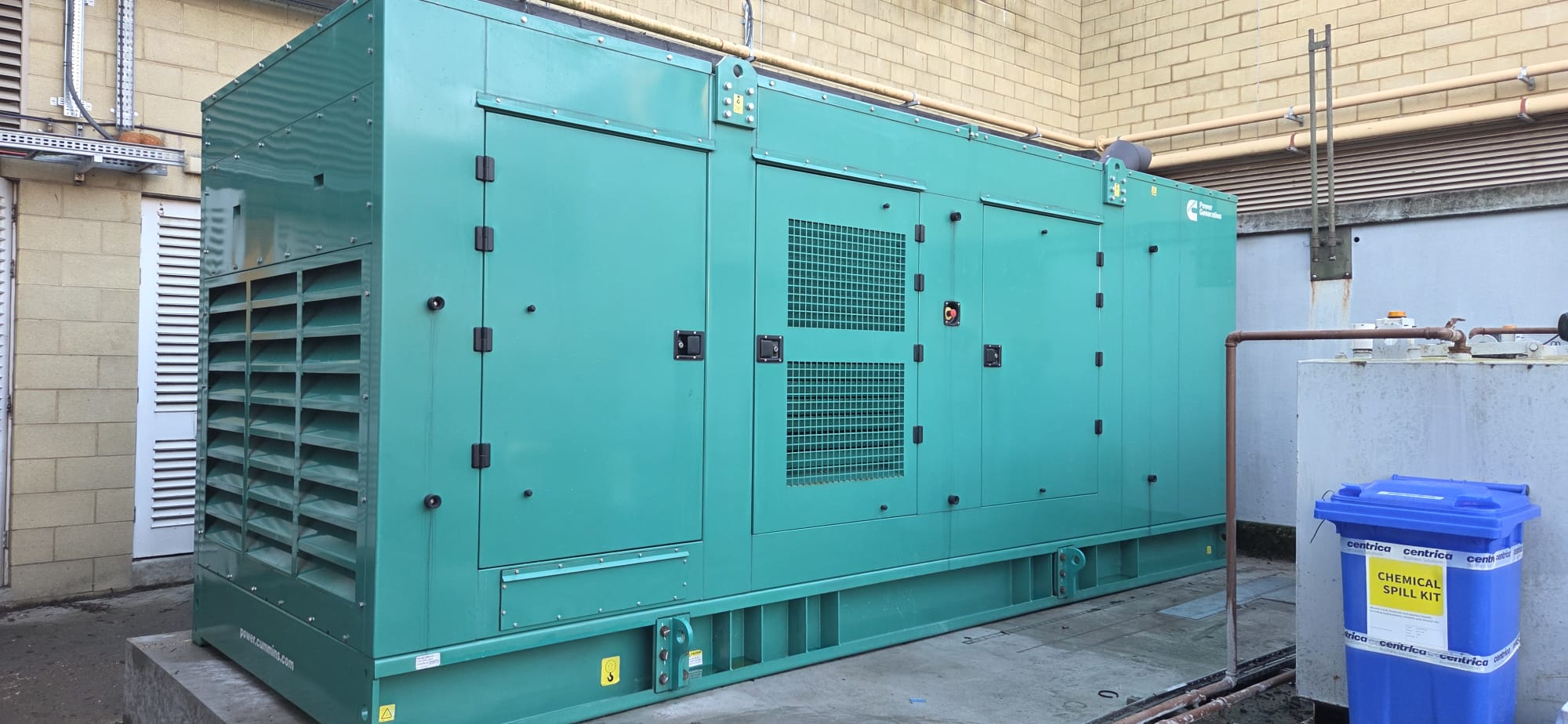 Standby generator installation at Fairmont Hotel in St Andrews
